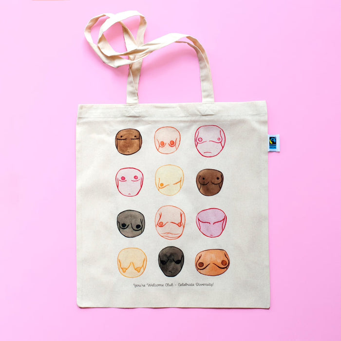 The Vulva Gallery-You're Welcome Club | Boob Diversity | tote bag