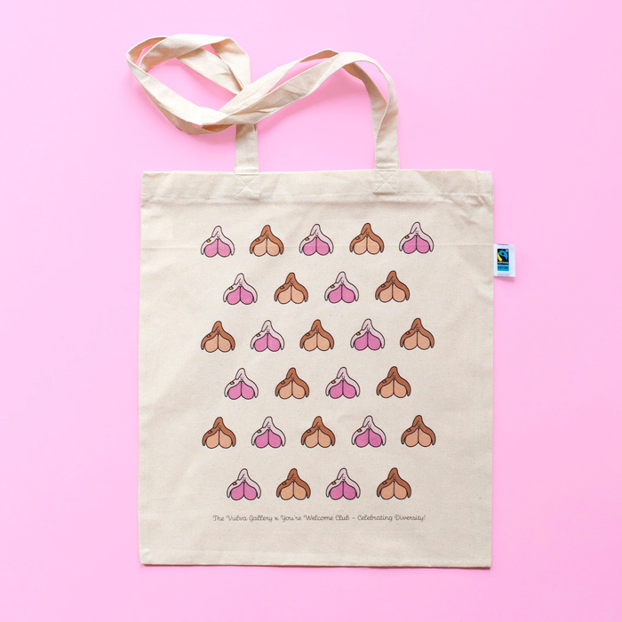 The Vulva Gallery-You're Welcome Club | Happy Clits tote bag