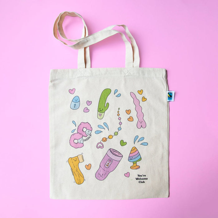 The Vulva Gallery-You're Welcome Club | Happy Toys tote bag