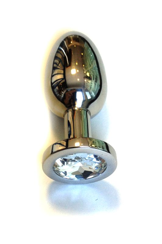 Cool Silver | butt plug with diamond