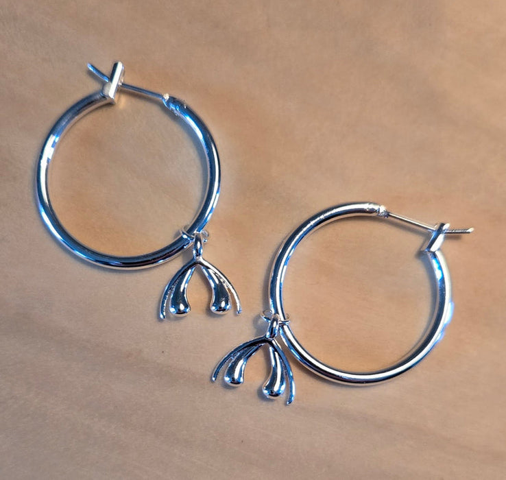 Oorbellen | clitoris hoop | verzilvererd