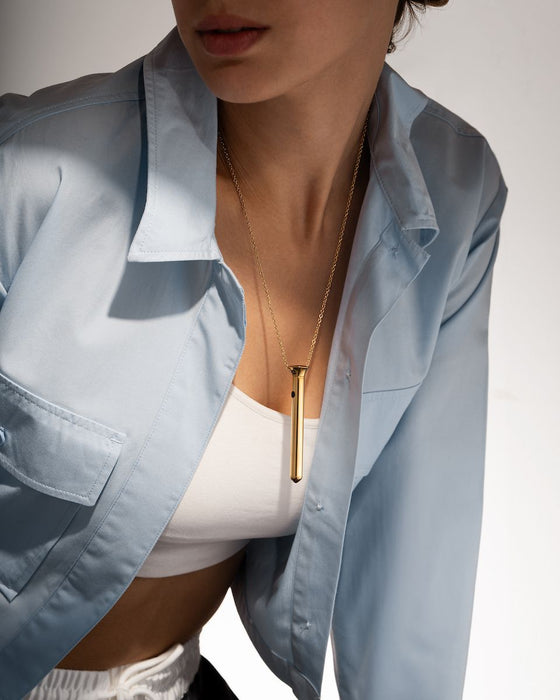 Crave | Vesper Mini | vibrator necklace | 24k gold