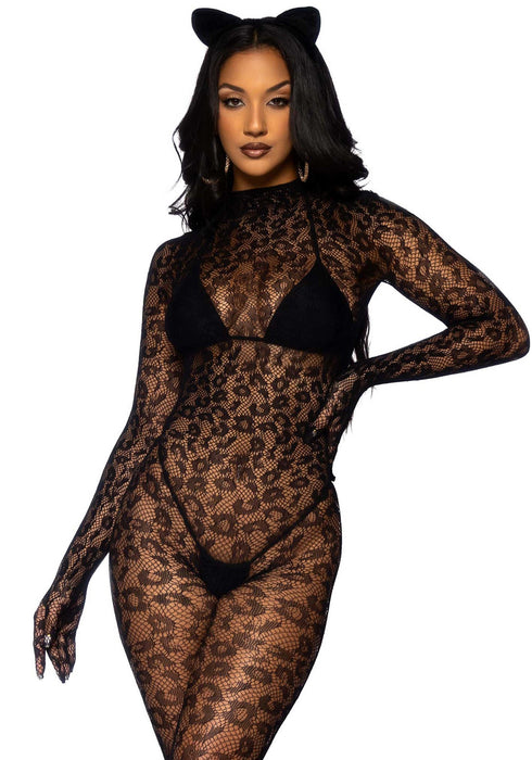 Leg Avenue | Leopard bodystocing with gloves