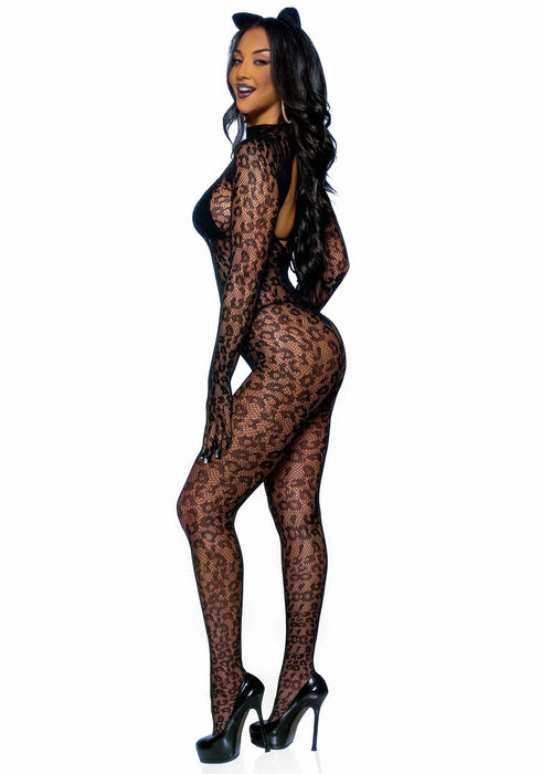 Leg Avenue | Leopard bodystocing with gloves