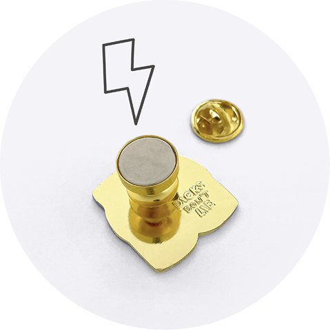 Dicks Don't Lie |  Pin Bums Magnethic | set van 4