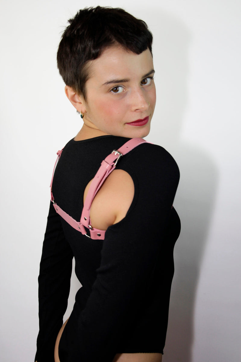 Moonbow | Chest Harness | pink | leather