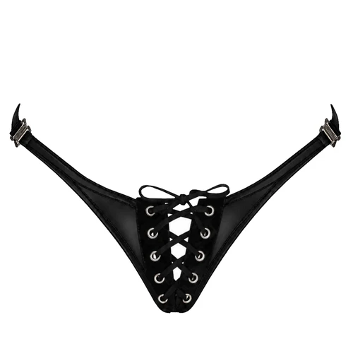 Noir Handmade | wetlook string met veter