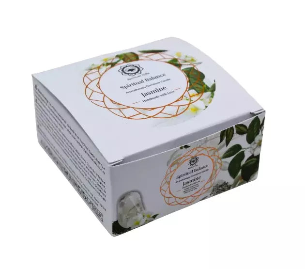 Edelsteen Geurkaars | Spiritual Balance |  Jasmijn en Bergkristal