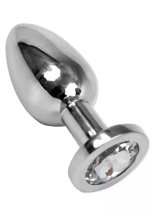 Cool Silver | butt plug with diamond