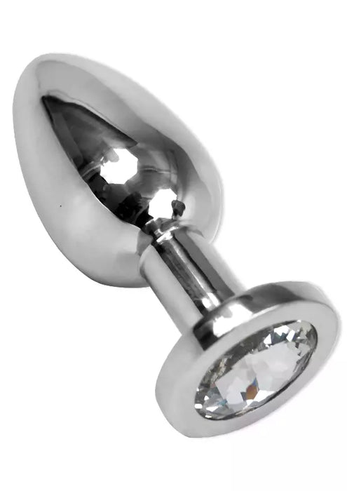 Cool Silver | butt plug with diamond