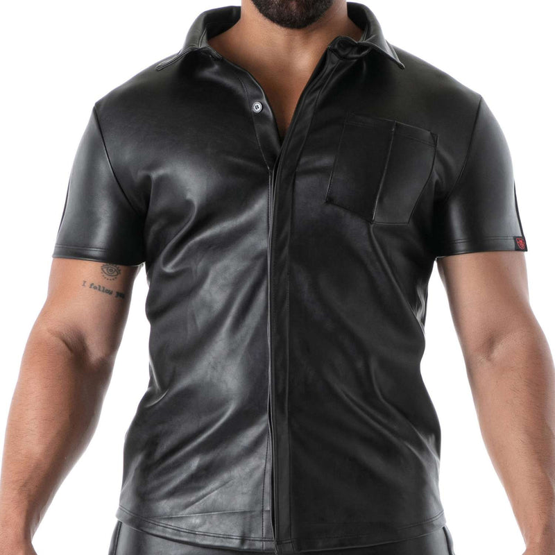 Tof Paris | Short Sleeve Shirt | faux leather