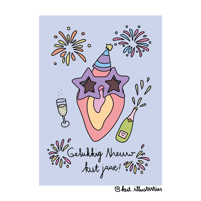Kut | Gelukkig nieuw kut jaar | A6 nieuwjaarskaart
