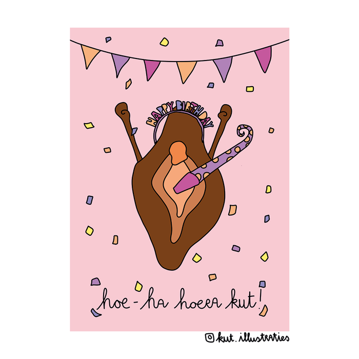 Kut | Hoe - Ha Hoera kut | Verjaardag kaart
