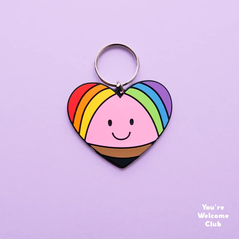 The Vulva Gallery | you're welcome club | keychain | pride heart