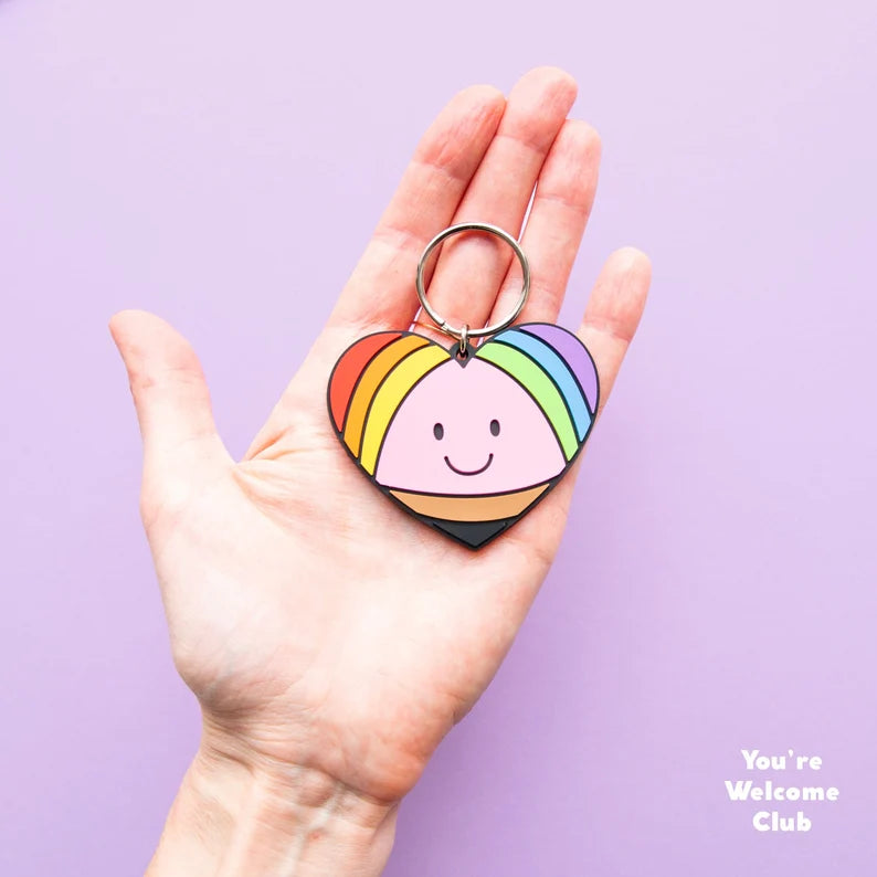 The Vulva Gallery | you're welcome club | keychain | pride heart