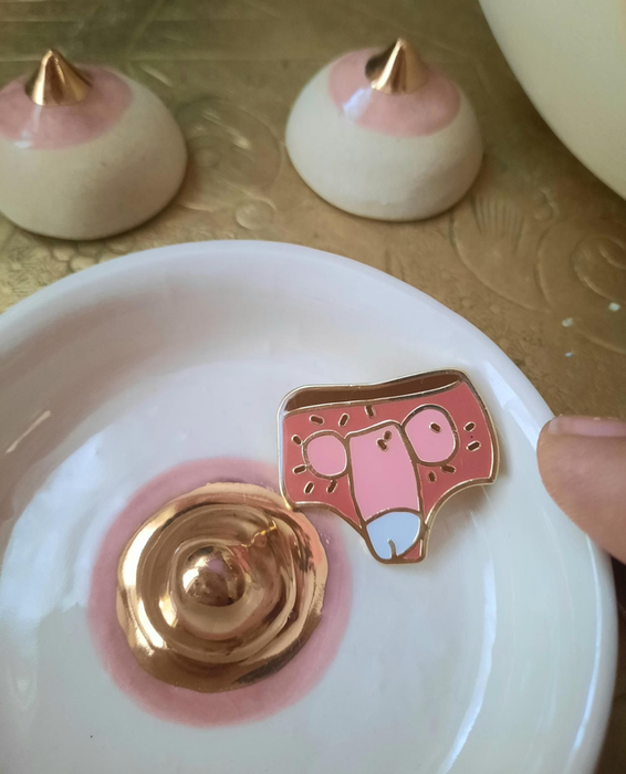 House of Daan | penis letter pin | enamel