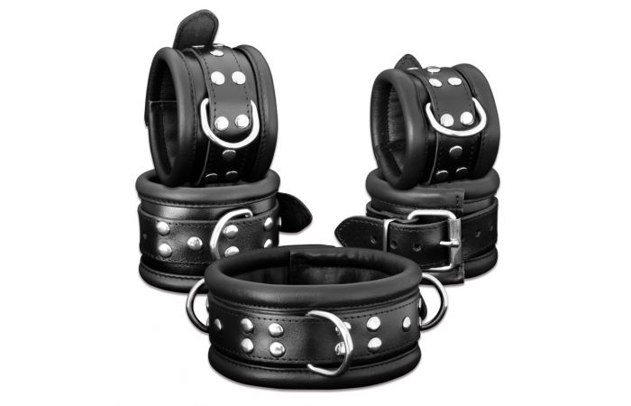 Leather | luxe  hand cuffs | 6.5 cm