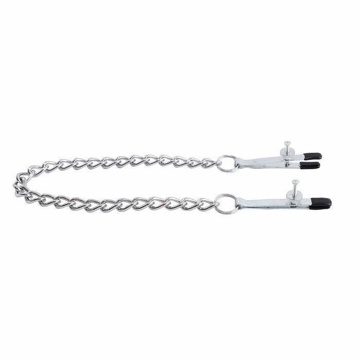 Screw nipple clamp with chain