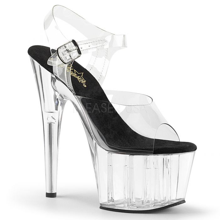 Pleaser | Transparent Peep Toe Sandal