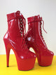 Pleaser | Lacquer Ankle Boot | red