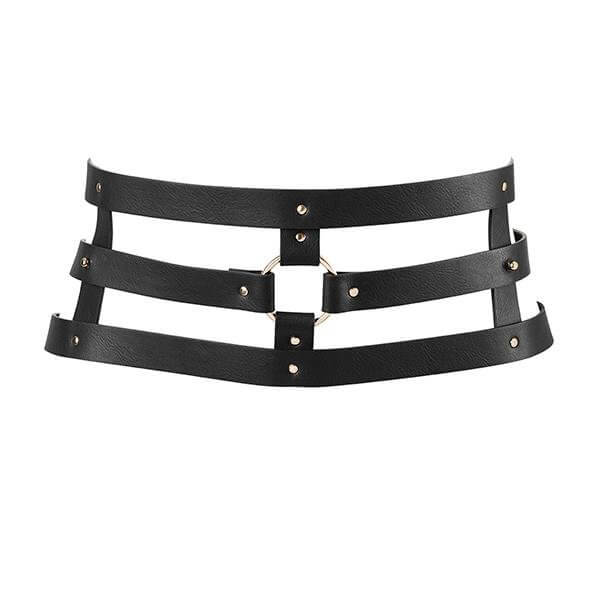 Bijoux Indiscrets | Maze arrow bondage belt Harness | Black - Mail & Female