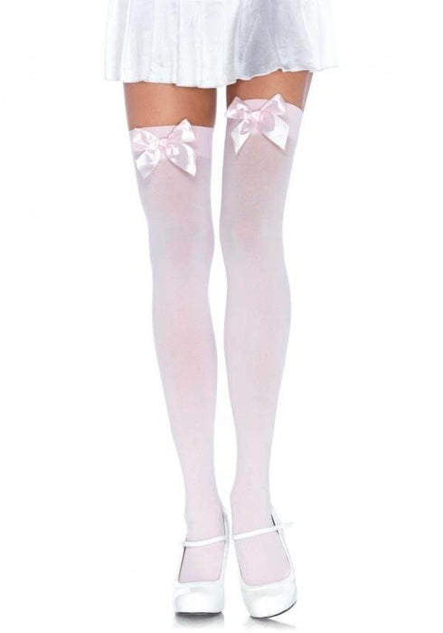 Leg Avenue | Opaque satin bow thigh high - Mail & Female