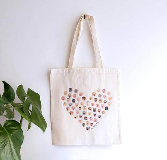 Tote bag heart | The Vulva Gallery - Mail & Female