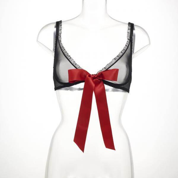 Love from Holland Demi-Cover Top Zwart/Rood - Mail & Female