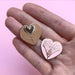 Vulva Heart Pin pink | The Vulva Gallery - Mail & Female