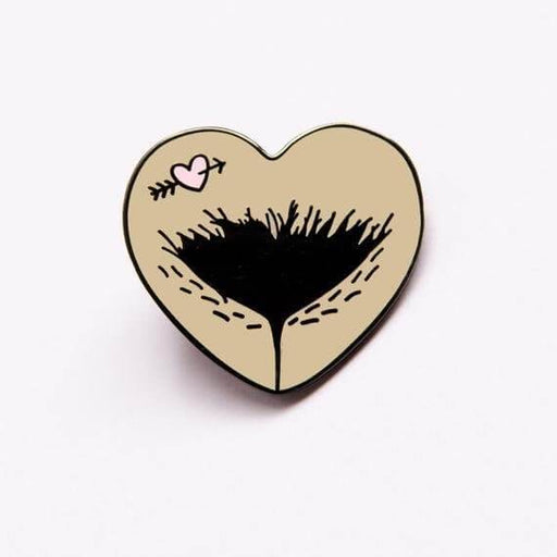 Vulva Heart pin | I love my Bush | The Vulva Gallery - Mail & Female