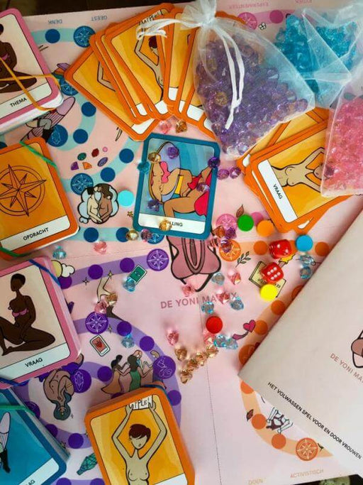 "De Yoni Matrix Bordspel met diamantjes en kaarten,het volwassen spel voor en door vrouwen - Mail & Female"