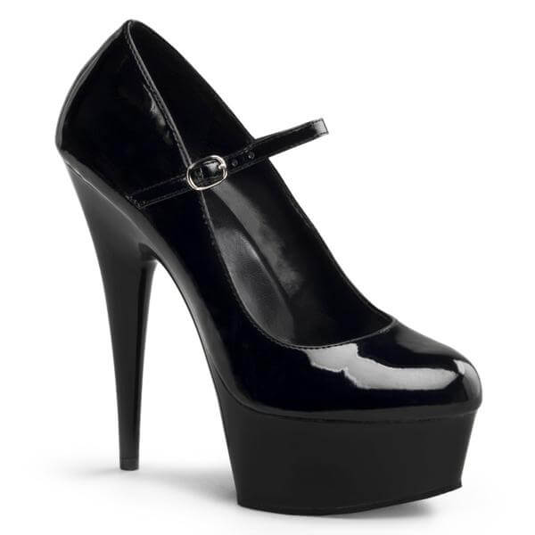 Pleaser | Patent Leather Mary Jane Pump black - Mail & Female