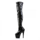 Pleaser | Lacquer Platform Thigh Boot | Black