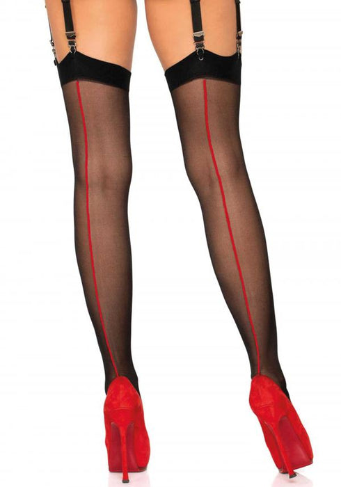 Leg Avenue | Two tone sheer backseam stockings - Mail & Female