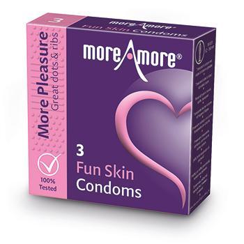 More Amore condoom Fun Skin | 3 stuks - Mail & Female