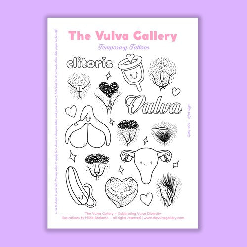 The Vulva Gallery | you're welcome club | temporary tattoos