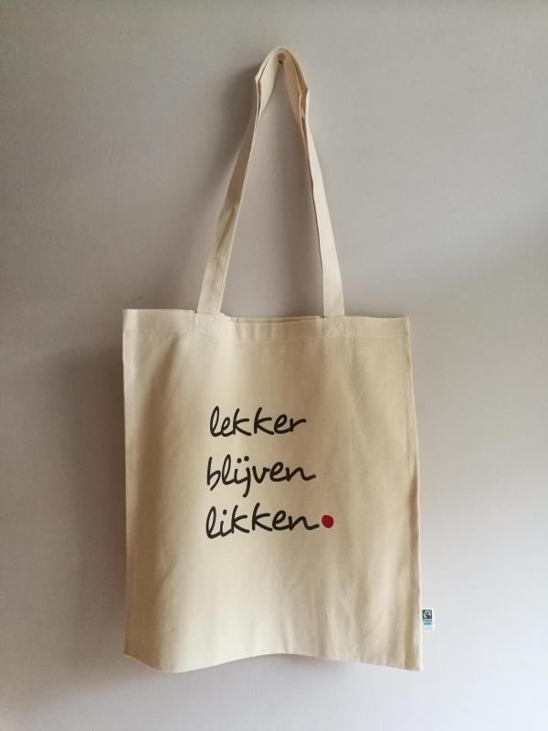 canvas tot bag met illustratie van motiverende tekst