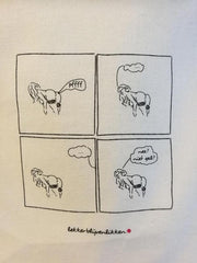 canvas tot bag met illustratie van motiverende tekst