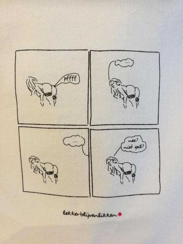 canvas tot bag met illustratie van motiverende tekst