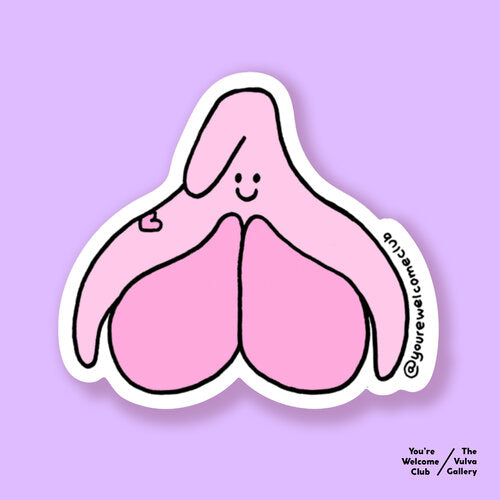 The Vulva Gallery-You're Welcome Club | Find Me | decal brown