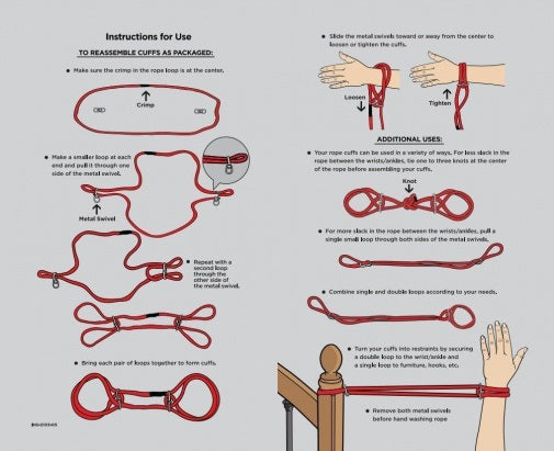 King Kink | Bind & Tie | Hennep pols/enkel cuffs