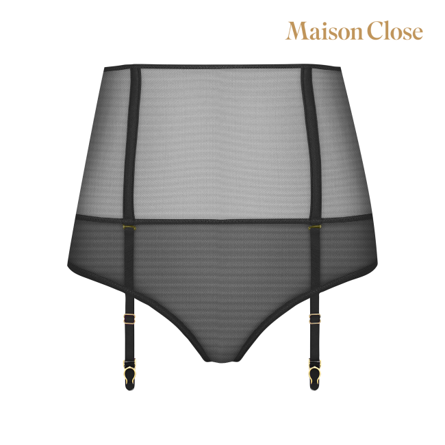 Maison Close | L'Amoureuse noir | High Waist open X panty