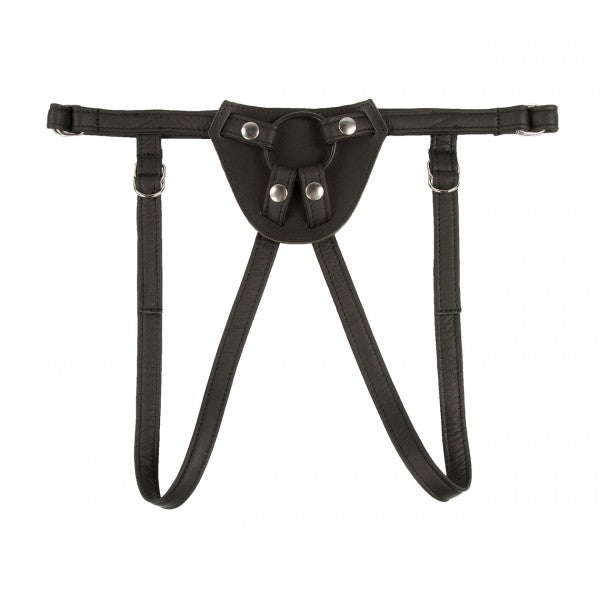 gevoerde leren dildogordel van PM body Leather