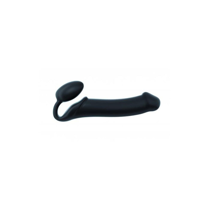 black double dildo that is bendable and strapless